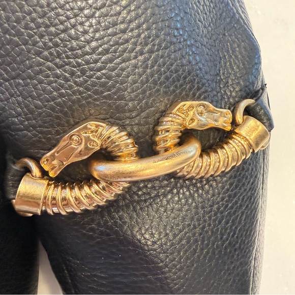 Tory Burch Jessa Mule Loafer Black Pebbled Leather Sz 10 Worn Once - Picture 5 of 11